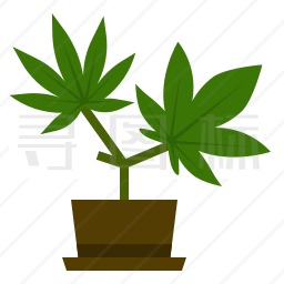 大麻盆栽图标