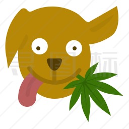 吃大麻的狗狗图标