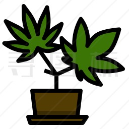 大麻盆栽图标