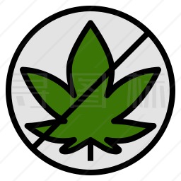 禁止大麻图标