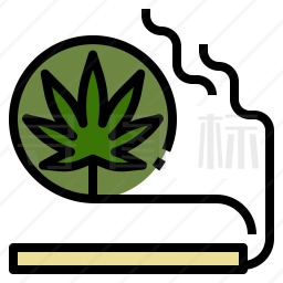 添加大麻的香烟图标