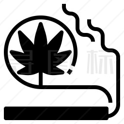 添加大麻的香烟图标