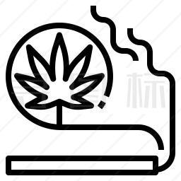 添加大麻的香烟图标