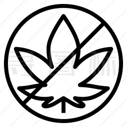 禁止大麻图标