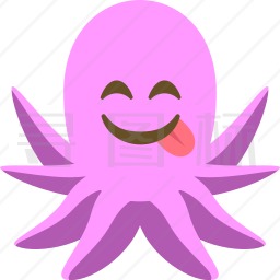 开心的章鱼图标