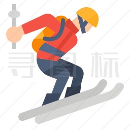 滑雪爱好者图标