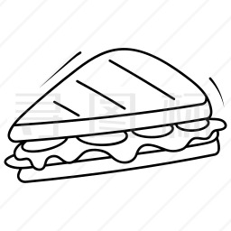 三明治图片简笔画卡通图片