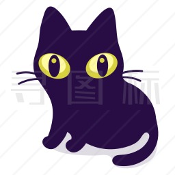 黑色猫咪图标