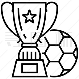 足球奖杯简笔画 简单图片