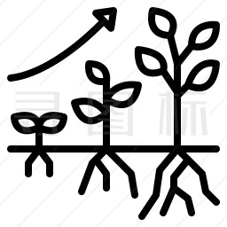生长的植物图标