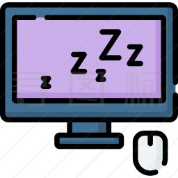 休眠的计算机图标