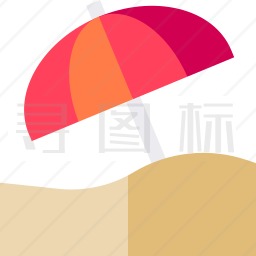 海滩伞图标