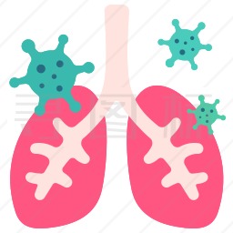 受感染的肺图标