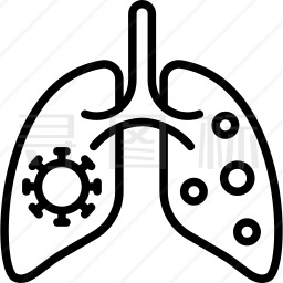 受感染的肺图标