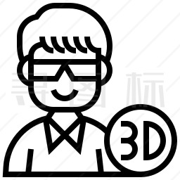 3D眼镜图标