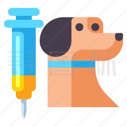 动物疫苗接种图标