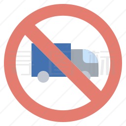 卡车禁止通行图标