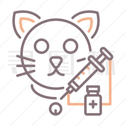 动物疫苗接种图标