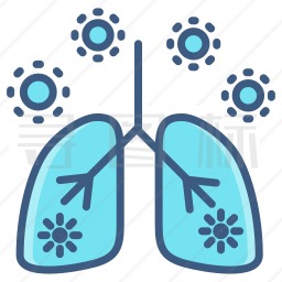 肺部感染图标