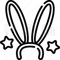 兔耳朵发箍图标