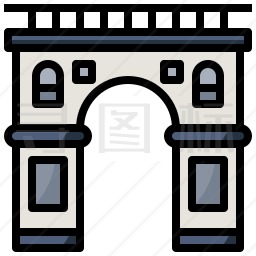 拱门建筑图标