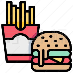 汉堡薯条图标