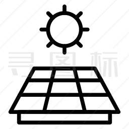 太阳能源面板图标