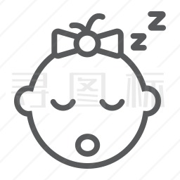 睡觉的女宝宝图标