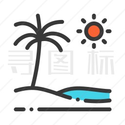 海滩图标