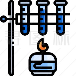 酒精灯加热图标