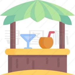 沙滩酒吧图标