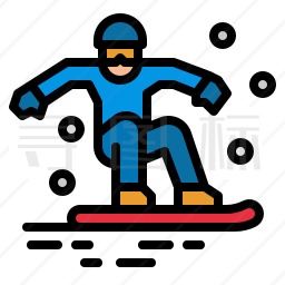 单板滑雪小图标图片