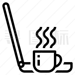 咖啡与电脑图标