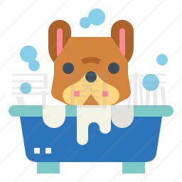 洗澡的狗狗图标