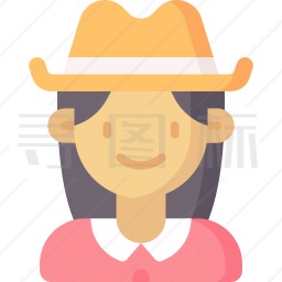 女牛仔图标