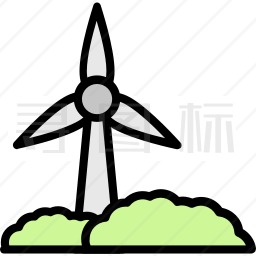 风力发电简笔画风车图片