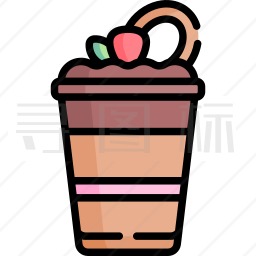 巧克力冰淇淋饮料图标
