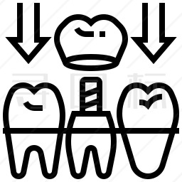 牙种植体图标
