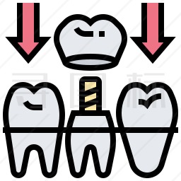 牙种植体图标