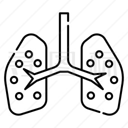 受感染的肺图标