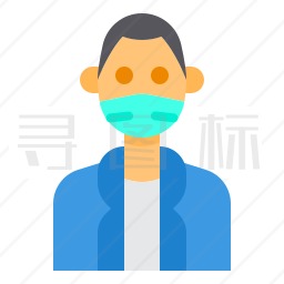 戴口罩的男人图标