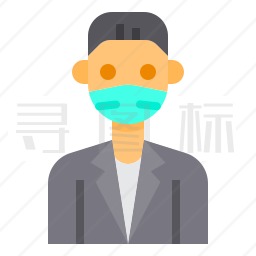 戴口罩的男人图标