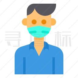 戴口罩的男人图标