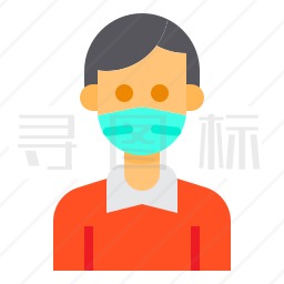 戴口罩的男人图标