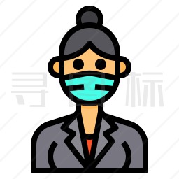 戴口罩的女人图标