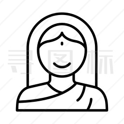 印度女人图标