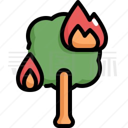 燃烧树图标