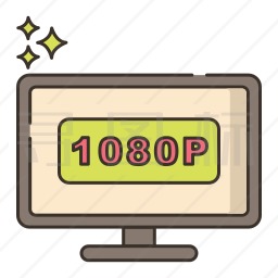 1080P全高清图标