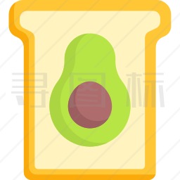 鳄梨酱面包图标