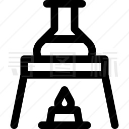 酒精灯加热图标